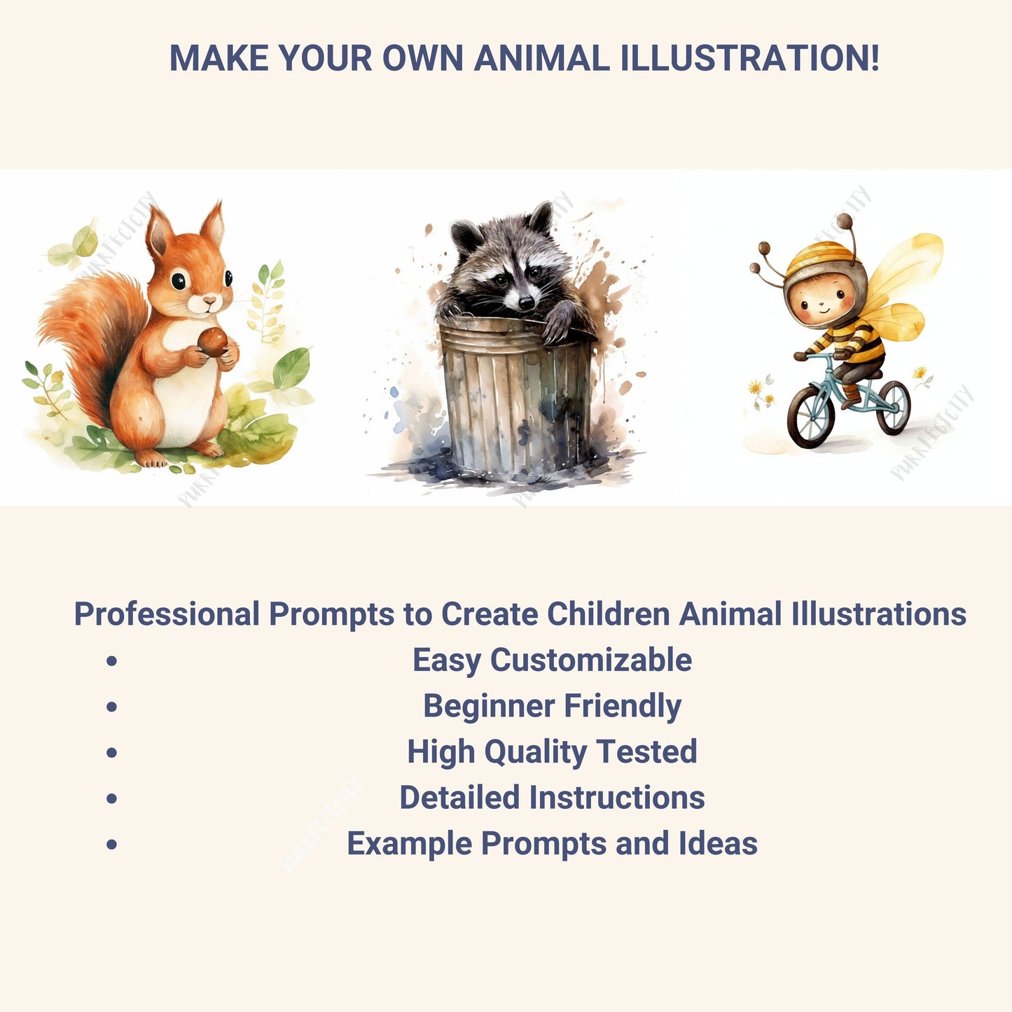 Midjourney Prompts for Animal Illustration Midjourney Prompt Children Art Illustration AI Cute Art for Kid Prompt Story Book Nursery Art