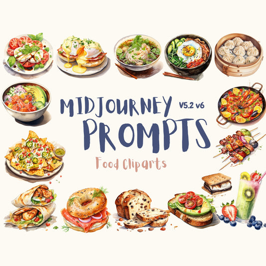 Midjourney Watercolor Food Prompts Cute Food AI Guide Watercolor Delicious Food Midjourney Prompts Food Clip Arts Midjourney Yummy Cuisines